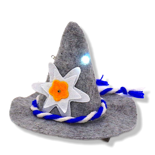 Haarspange mit mini seppelhut - haarspange,