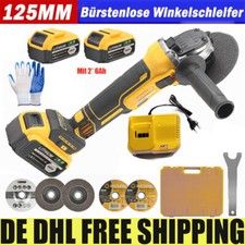 Akku Winkelschleifer Ø 125mm Brushless Trennschleifer Flex mit 2* 6 Ah Akkus