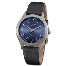 Regent Herren Armbanduhr Analog Lederarmband schwarz URF1437