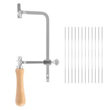 Laubsäge Stahlrahmen und 12