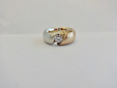Spannring diagonal 585er gold - 585er,
