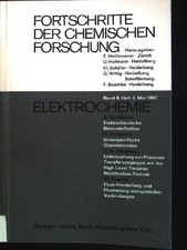 Elektrochemie. Fortschritte der chemischen Forschung, Band 8, Heft 2, Mai 1967. 