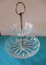 Kristallglas  Etagere  Gebäck Obst Schale 2 stöckig | Vintage Serviertablett