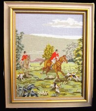 Gobelin Stickbild Jagdmotiv