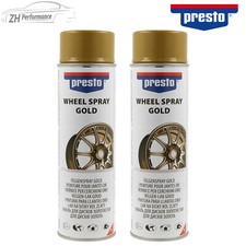 2x presto Felgenspray Farbspray Wheel Spray Gold 500ml