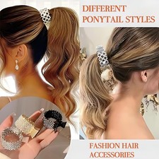 3x Haarklammer Pferdeschwanz