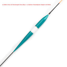 2x Elektro Pose LED Nachtangeln Pose (Blau) +2x Batterie+Feststellposen Adapter