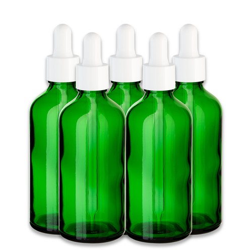 Grüne glasflasche 100 ml - grüne,