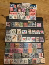 3 Steckkarten voll Briefmarken USA fast 80 Stück