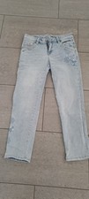 Helle 7/8 Jeans von Jeans Fritz, mit Stickerrei an Hüfte und Wade, Größe 36,...