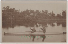 2er Kajak Boot Rekord Wassersport See alte rare Fotokarte Aufnahme vor 1945