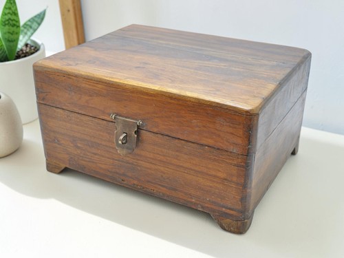 Antike holz geldkasse - holz,