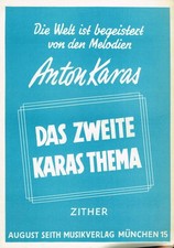 4* Noten ZITHER ANTON KARAS Ballade The Harry Lime Theme ausFilm Der dritte Mann