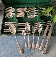 Wellner Modell 405 Largo 37 Teiliges Menü-Dessertbesteck 90g versilbert "Selten 