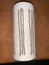 Strehla DDR Vase Retro 1960iger 1970iger Blumenvase weiß braun Keramik