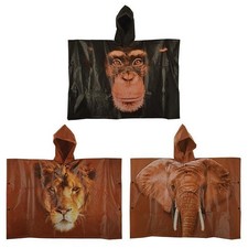 Kinder Tier Poncho mit Kapuze