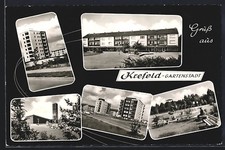 Krefeld, Gartenstadt, Spielplatz, Gebäudeansichten, Ansichtskarte 