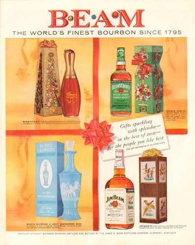 Jim beam bourbon 1960 whiskey - bourbon,