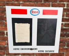 XL ESSO Emailschild Emailleschild Benzin Garage Zapfsäule 