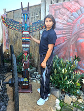 Totempfahl Marterpfahl Deco Totem Pole Wood 2 Meter Dekoration Little Big Horn