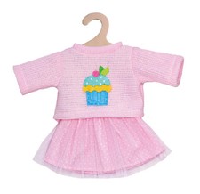 Puppen-Pullover und Tüllrock Cupcake, 1 Set, sortierte Ware, Gr. 35-45 cm