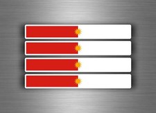 4x flagge Aufkleber auto