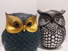 Eule Figur Harz  Kunst Statue Wohndeko Kunstdekor Geschenkidee Elegant