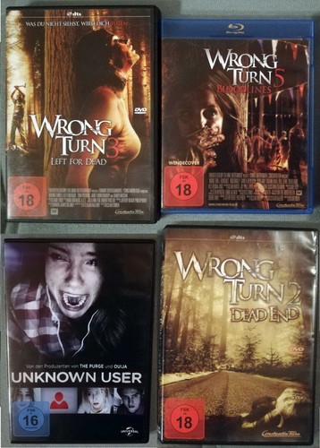 Dvd blue ray wrong turn - 3x,