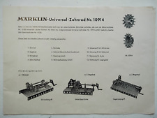 Märklin Bauanleitung Zahnrad Nr.10914 50er Jahre Metallbaukasten A4