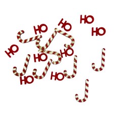 Holz Streudeko Glitzer Zuckerstangen “HO” Tisch Deko für Weihnachten DIY Basteln