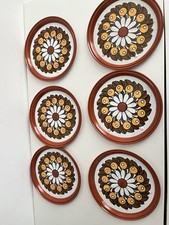 6 Vintage Untersetzer, 70er Jahre