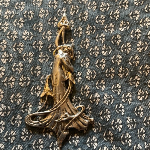 Jugendstil versilberte brosche - jugendstil,