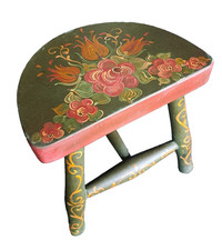 Vintage handpainted stool