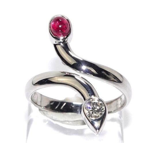 Ring gold schlange - gold, diamant