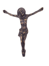 Jesus Figur antike Messing