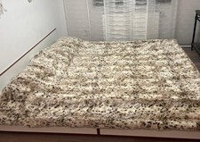 Schwere Kunstfell-Decke 220×220 cm – Leopard Design – 8 kg – kuschelweich