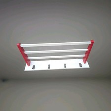 DDR 4 Kleiderhaken mit Hutablage VEB Haushaltsartikel Marienberg 1960 Top Zustan