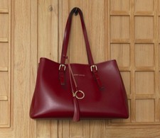 TUSCANY LEATHER FIRENZE Damen Handtasche Henkeltasche, Leder, Rot