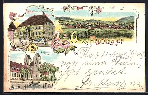 Lithographie fredelsloh hotel - fredelsloh,,