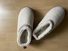 New Yorker, Soya, Teddyfell, Plateau Pantoletten, beige, Gr.41, Neu
