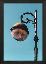 Messing Lampe Unikat gerahmt