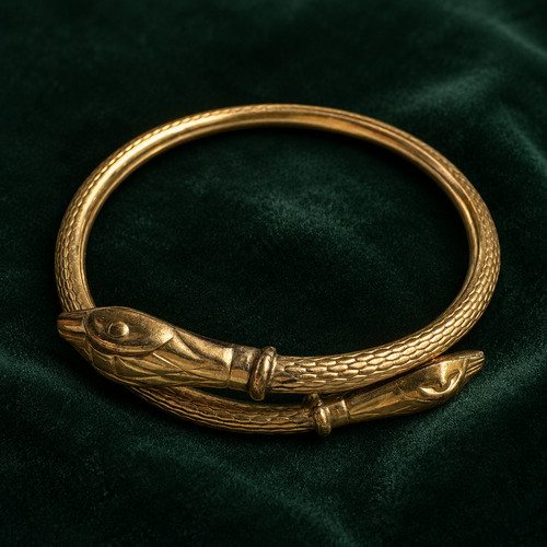 Art deco schlangen armreif - art,
