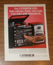 Seltene Werbung vintage FISHER SYSTEM M-23 HiFi Anlage - Sehr heiß 1985
