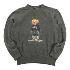 Polo Ralph Lauren Sweatshirt Polo Bear Grau Bär S Vintage Pullover Crewneck