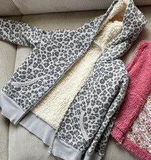 Mädchen Sweatjacke Grau Leopard  in 110