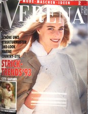 Handarbeitsheft, Verena, Stricken, Nähen, Mode-Maschen-Ideen, Februar 1993
