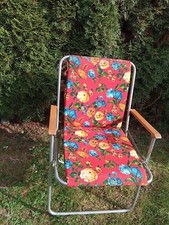 1 Klappstuhl Camping Garten Kult 60er 70er vintage retro original wie neu Urlaub