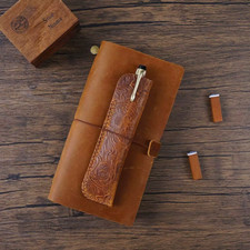 Echt Leder Etui für 1 bis 2 Stifte Tasche Füllfederhalter Kugelschreiber F22