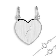 Herz geteilt 925 Silber 2