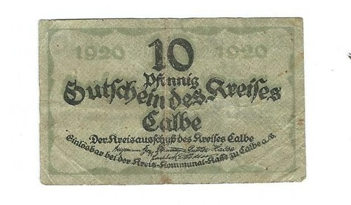 Notgeld calbe saale kreis - saale,